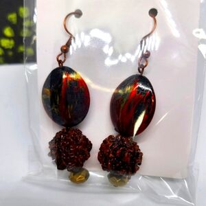 🆕️ OOAK Natural Seed Earrings A1